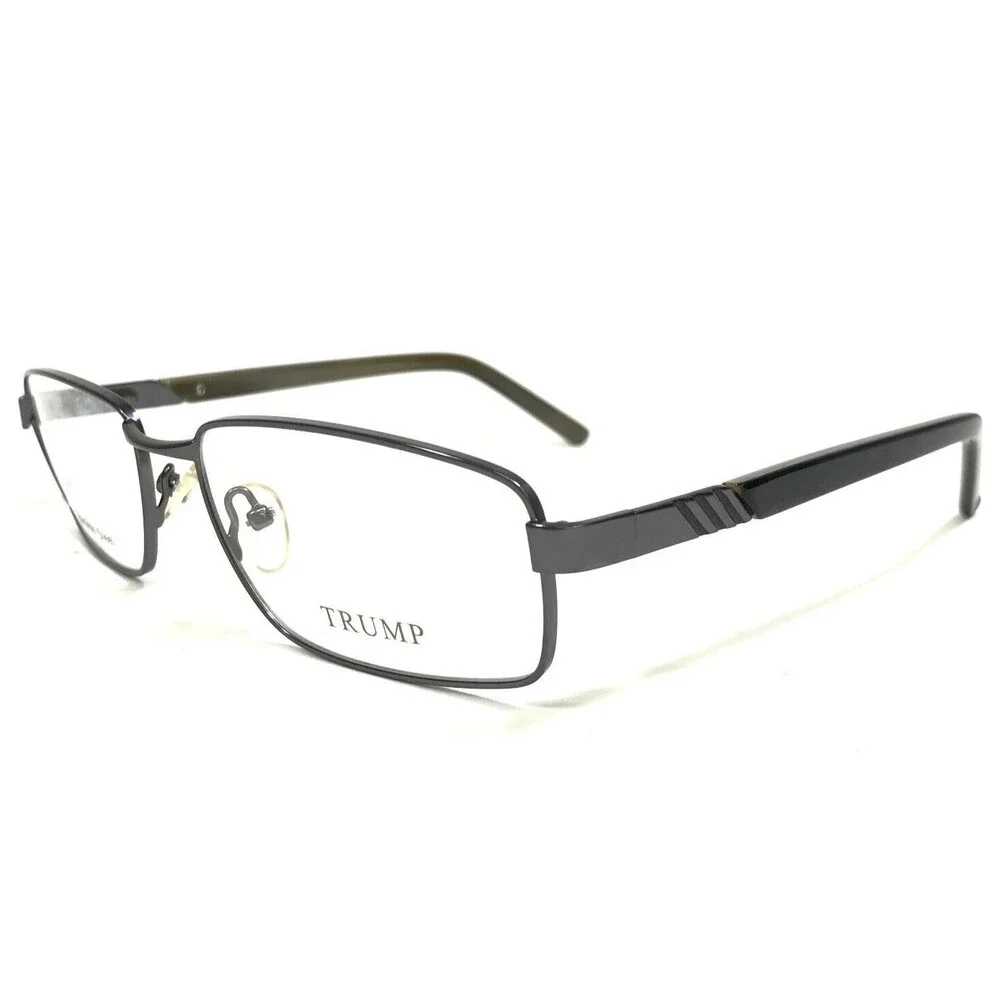 Donald Trump Eyeglasses Frames DT 70-3 Black Gray Green Rectangular 56-17-140